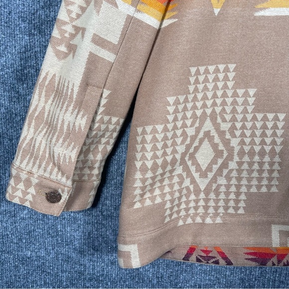 Pendleton Jacquard Barn Jacket Women’s XL 100% Wool Shacket Aztec Yellowstone - Picture 11 of 14